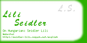 lili seidler business card
